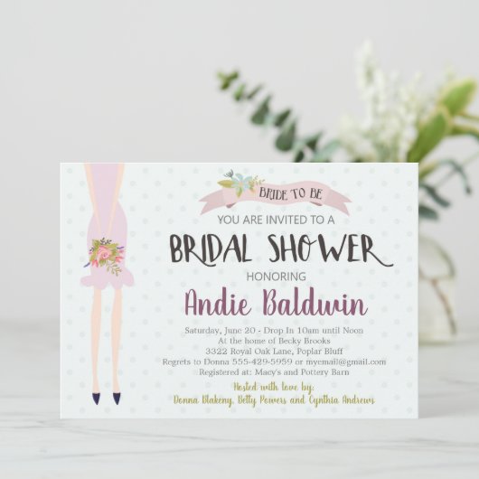 Invitation de la mariée Silhouette (Debout devant)