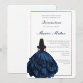 Invitation de la Marine bleue quinceañera (Devant / Derrière)