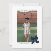 Invitation de la Marine Blue Bow Grad Party (Dos)