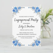 invitation de la marine blue floral fiy (Debout devant)
