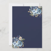 Invitation de la Marine Champagne Floral Bridal (Dos)