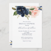 Invitation de la marine et de la douche nuptiale (Devant / Derrière)