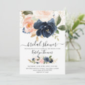 Invitation de la marine et de la douche nuptiale (Debout devant)