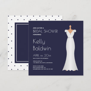 Invitation de la marine et de la douche nuptiale b