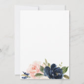 Invitation de la marine et de la nuptiale florale  (Dos)