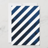 Invitation de la marine et de l'or nautique douche (Dos)