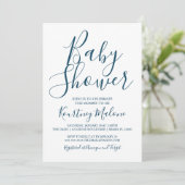 Invitation de la Marine et du Baby shower blanc (Debout devant)