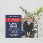 Invitation de la Marine et du Red Photo Graduation (Debout devant)