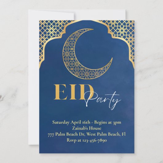Invitation de la Marine et Gold Eid Party (Devant)