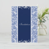 invitation de la marine Mariage damassé (Debout devant)