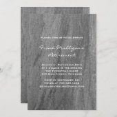 Invitation de la Masculine Granite Retirement Part (Devant / Derrière)