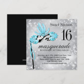 Invitation de la masquerade Sweet sixteen (Devant / Derrière)