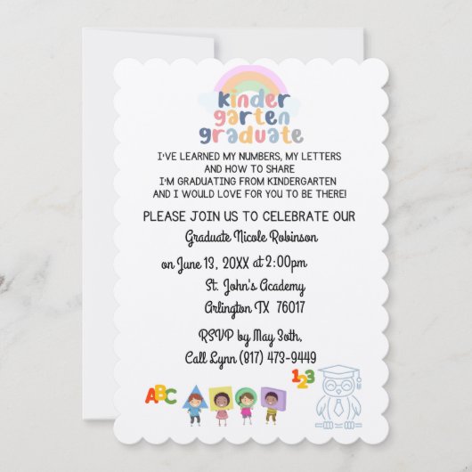 Invitation de la maternelle (Devant)