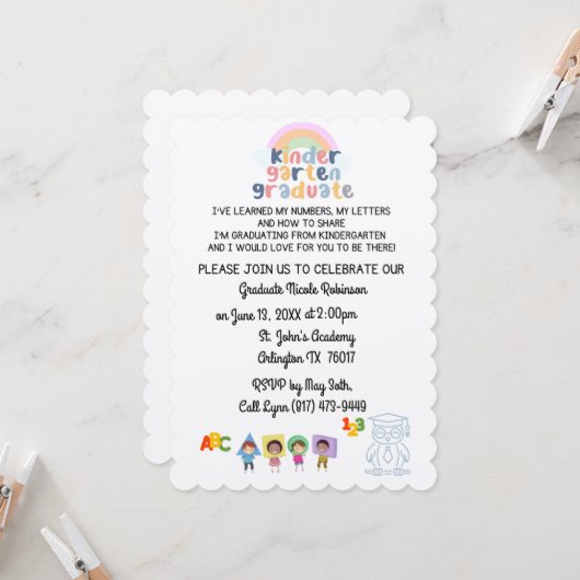 Invitation de la maternelle (Devant/Arrière en situation)