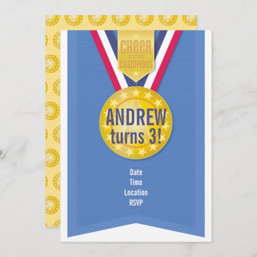 Invitation de la médaille d'or (Devant / Derrière)