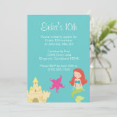 Invitation de la mer de Sirène Red Haired (Debout devant)