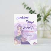 Invitation de la mignonne Fête de sirène, Annivers (Debout devant)