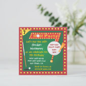 Invitation de la Miniature Golf Party Retro (Debout devant)