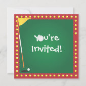 Invitation de la Miniature Golf Party Retro (Dos)