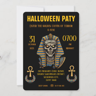 🖤 Invitation de la Momie du Pharaon Noir 🎃✉️