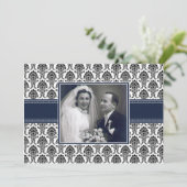 Invitation de la Navy Blue Damask Anniversary Part (Debout devant)