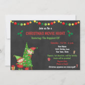 Invitation de la nuit du film de Noël (Devant)