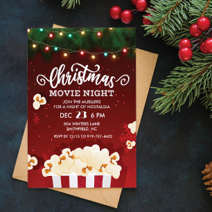 Invitation de la nuit du film de Noël