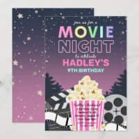 Invitation de la nuit du film | Invitation d'anniv