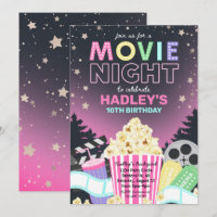 Invitation de la nuit du film | Invitation d'anniv