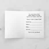 Invitation de la nuit du jeu, Funny Tic Tac Toe Ca (Intérieur)