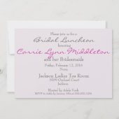 Invitation de la nuptiale (Dos)