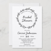 Invitation de la nuptiale à couronne rustique (Devant)