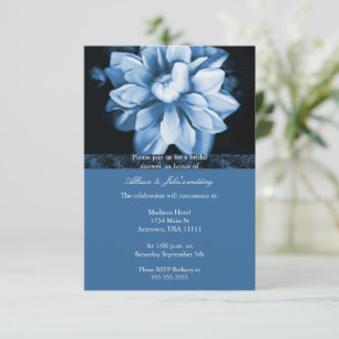 Invitation de la nuptiale à fleurs bleues