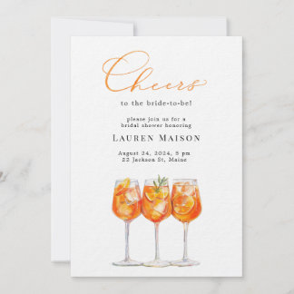 Invitation de la nuptiale Aperol Spritz