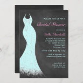 Invitation de la nuptiale Aqua Chalk (Devant / Derrière)