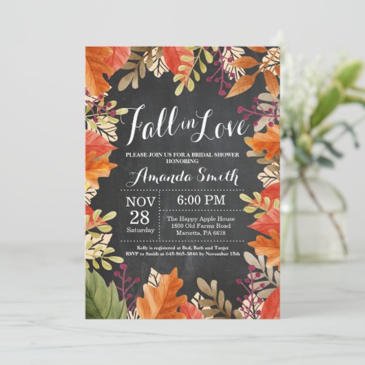 Invitation de la nuptiale automne (Debout devant)