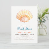 Invitation de la nuptiale Beach Seashell (Debout devant)