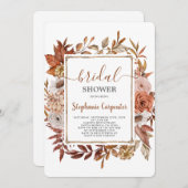 Invitation de la nuptiale Boho Automne (Devant / Derrière)