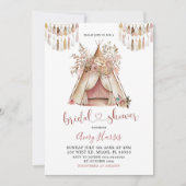 Invitation de la nuptiale Boho Teepee (Devant)