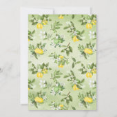 Invitation de la nuptiale citron et chaux d'été (Dos)