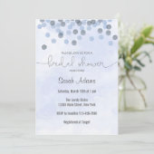 Invitation de la nuptiale Confetti Blue (Debout devant)
