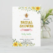 Invitation de la nuptiale d'abeille au miel floral (Debout devant)