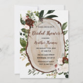Invitation de la nuptiale de Boho Wood Slice (Devant)