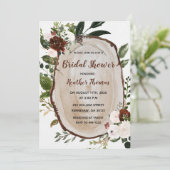 Invitation de la nuptiale de Boho Wood Slice (Debout devant)