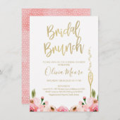 Invitation de la nuptiale de Brunch (Devant / Derrière)