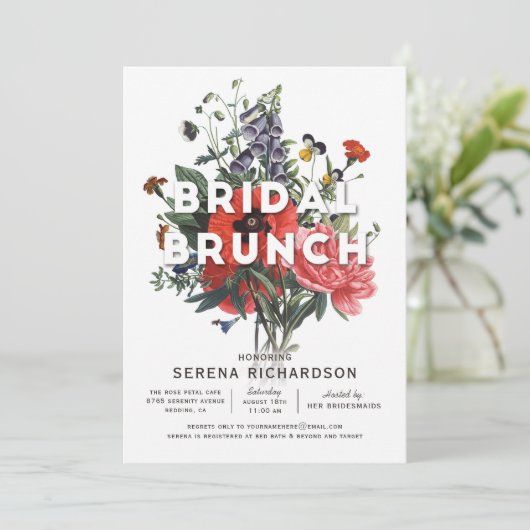 Invitation de la nuptiale de Brunch (Debout devant)