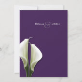 Invitation de la nuptiale de Calla Lillies sur le (Dos)