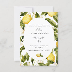 Invitation de la nuptiale de citron méditerranéen