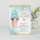 Invitation de la nuptiale de crème glacée (Debout devant)