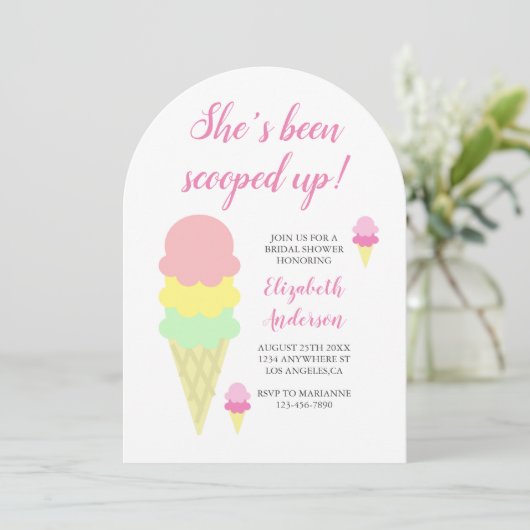 Invitation de la nuptiale de crème glacée (Debout devant)